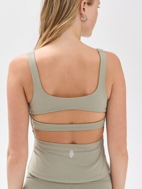 Free People Never Looked Better Scoop Back Strappy Tank - Sage New